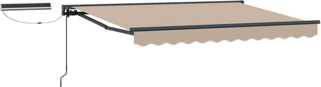 vidaXL Elektrische Ausziehbare Markise Beige B: 3,5 m, A: 2,5 m - Bild 1