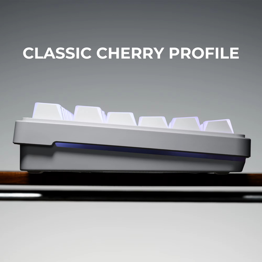 XVX White Shadow Tastenkappen aus PBT mit Seitendruck und Cherry-Profil, durchscheinend, 136 Tasten, Farbe: Weiß/Transparent - Bild 5