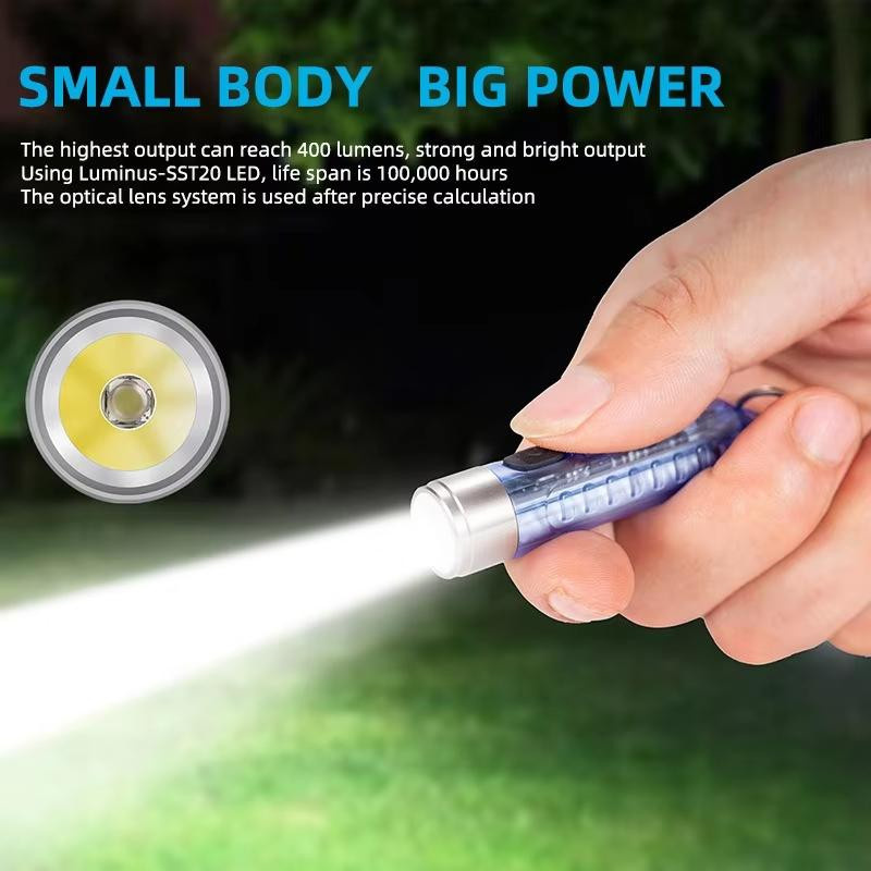 YJMP Super Lighting Mini Tragbare LED Taschenlampe mit COB Licht, Wasserdicht und Wiederaufladbar für Outdoor, Camping und Notfälle - Bild 7