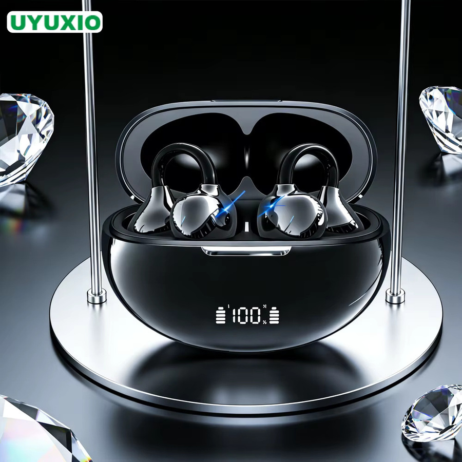 UYUXIO BT 5.4 Clip-On Kabellose Open-Ear-Ohrhörer mit 50 Stunden Akkulaufzeit in Schwarz - Bild 3