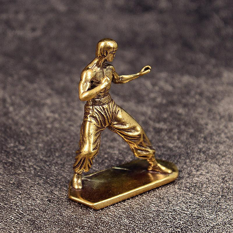 Freedom BABY Kung Fu Kid Messing Ornament in Gold für deine Heimdekoration - Bild 3