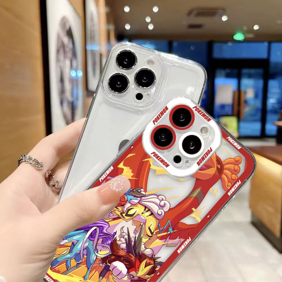 Transparente Handyhülle mit Gengar und Pikachu Design für Xiaomi Redmi Note Serie (Redmi Note 15 14 13 12 11 11T 11S 10 9 10S 9S 8 Pro Max Plus) aus TPU - Bild 1