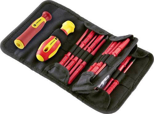 TOOLCRAFT 2236585 Wechselklingen-Set 18-teilig für Elektronik- und Feinmechanik, Elektriker, VDE, rot - Bild 1