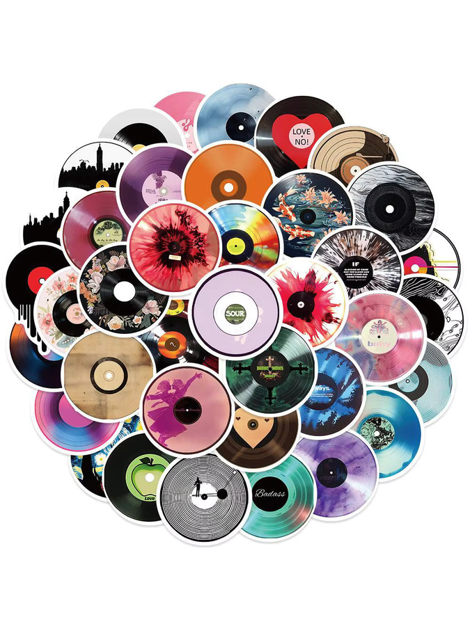 50 Stück Vinyl-Graffiti-Aufkleber von Anime Worlds Store, selbstklebende PVC-Sticker in Multicolour für CD-Schallplatten, Gepäck, Roller, Tassen und Computer - Bild 4