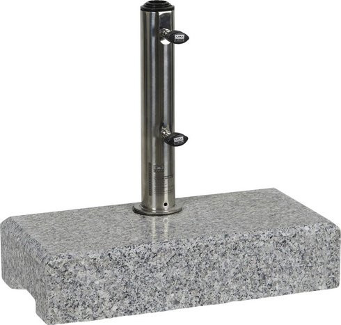 CASAYA Schirmständer GARDEN LIVING aus Edelstahl und Granit in Grau für Rohrdurchmesser 25 mm, 32 mm, 38 mm oder 48 mm - Bild 1