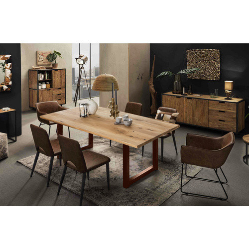 SIT Tisch TABLES & CO aus Wildeichenholz in Braun, H: 75 cm, B: 100 cm, T: 55 cm - Bild 2