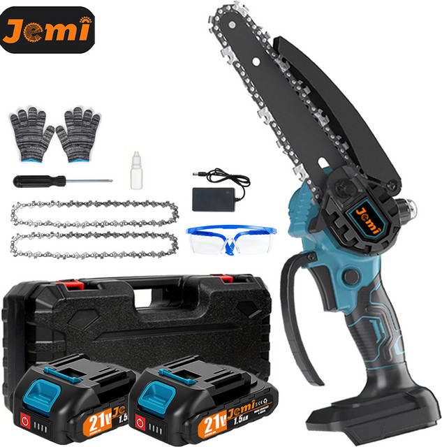 Jemi Tool 6-Zoll-Akku-Kettensäge kompatibel mit Makita LXT mit automatischem Ölersystem - Bild 1