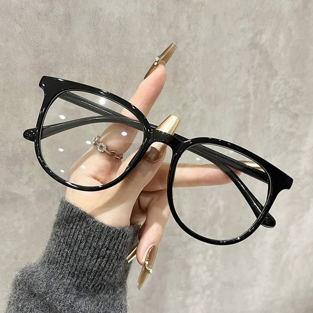Hindfield Korrektionsbrille, Damen, Vollrand, Rund, Kunststoff, Schwarz, Transparent - Bild 1