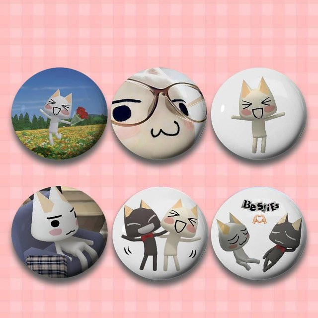 Kayou Brosche, T-Tolo CatS Kawaii, Weißblech, Metall - Bild 1