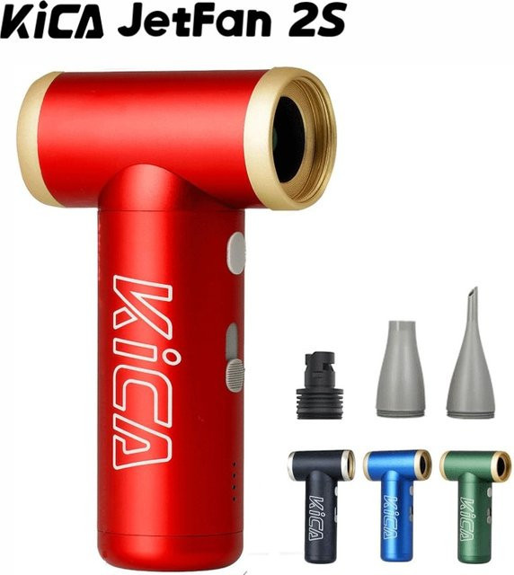 KiCA Jet Fan 2S Kabelloser Druckluftbläser in Rot mit 117000 U/min und Metallgehäuse - Bild 1