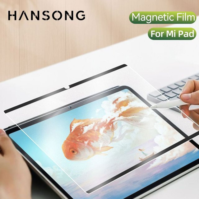 Xiaomi Magnetische Papiergefühl Displayfolie für Mi Pad 5 5 Pro 6 6 Pro 7 7Pro 6S Pro 12,4 Zoll und Mi Pad 10,61 in Rot Transparent - Bild 1