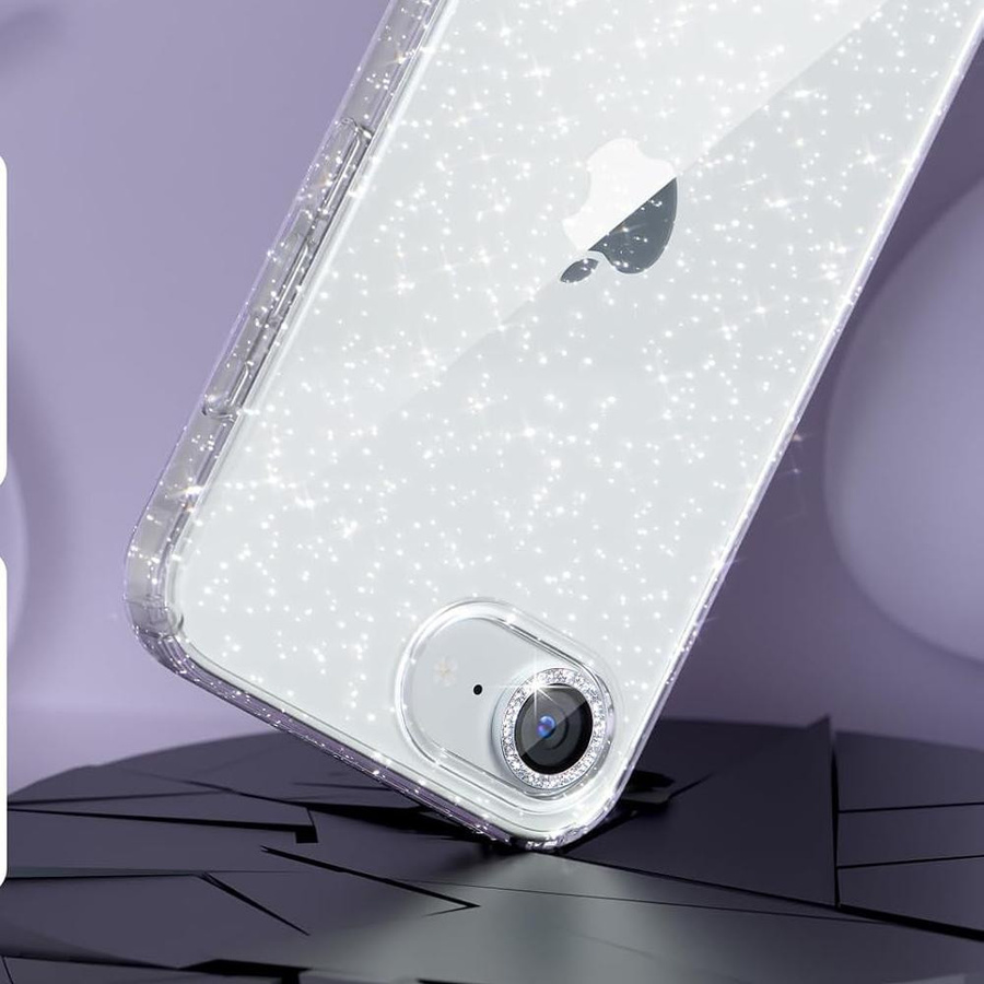Glitzernde transparente Handyhülle NYFundas für iPhone 16e, 17 Air, 16 Pro Max und weitere Modelle für Damen und Mädchen - Bild 2