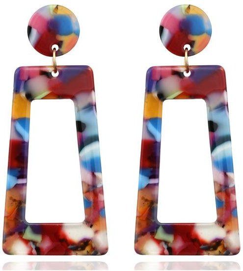 YIRAN Jewelry Ohrringe, Acryl, Kupfer, Bunt, Bohemian, Damen - Bild 1
