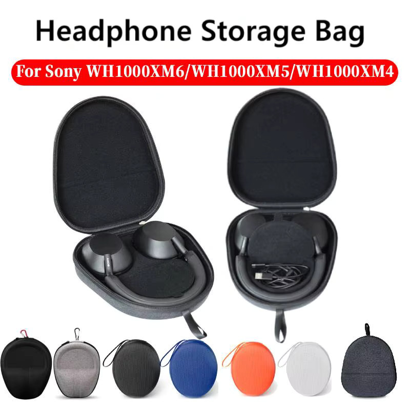 Hartschalenetui für Sony WH1000XM6 WH1000XM5 WH1000XM4, EVA-Tragetasche und Reiseschutzhülle für Kopfhörer in Orange - Bild 2