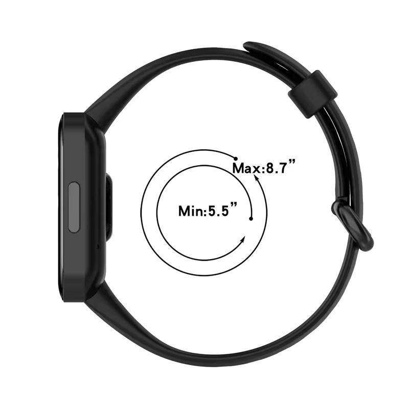 Xiaomi Sport Armband aus Silikon für Mi Uhr 2 Lite und Redmi Watch 2 Lite in Schwarz - Bild 3