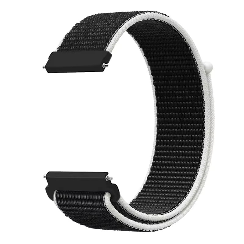 Uhrenarmband Nylon, 22 mm 20 mm, Schwarz, Unisex - Bild 2