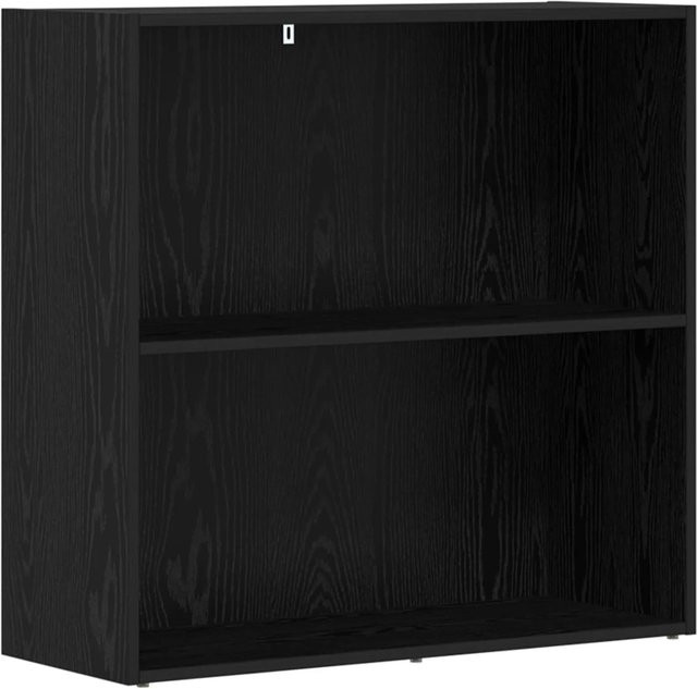 vidaXL Bücherregal in Schwarz und Eichen-Optik mit verstellbaren Regalböden, B/T/H: 60 x 30 x 76,5 cm - Bild 1
