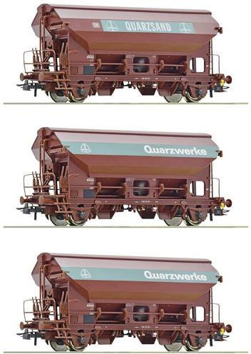 Roco 77052 H0 3er-Set Schwenkdachwagen der DB - Bild 1