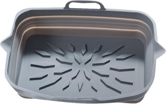 Wiederverwendbares rechteckiges Silikon-Backblech von Yiran Furniture in Grau für Heißluftfritteusen und den Ofen - Bild 1