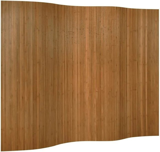 vidaXL Paravent aus Bambus in Braun, Breite: 250 cm, Höhe: 165 cm - Bild 1