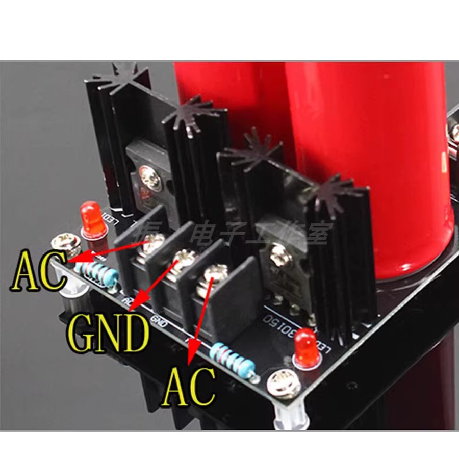 ELNA Schottky Gleichrichter Filter Board für Audio Verstärker 8x 10000uF 100V in Rot - Bild 2