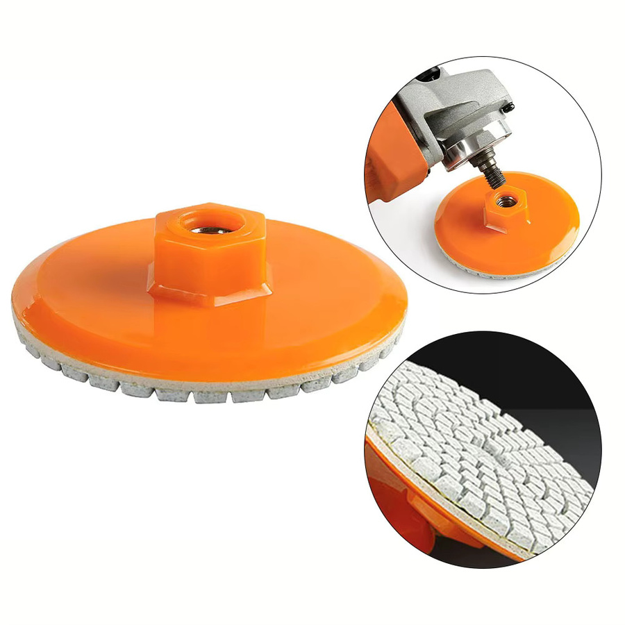 Vibratite Diamant Polierscheibe für Nass- und Trockenschleifen, Durchmesser: 80 mm, Farbe: Orange - Bild 2