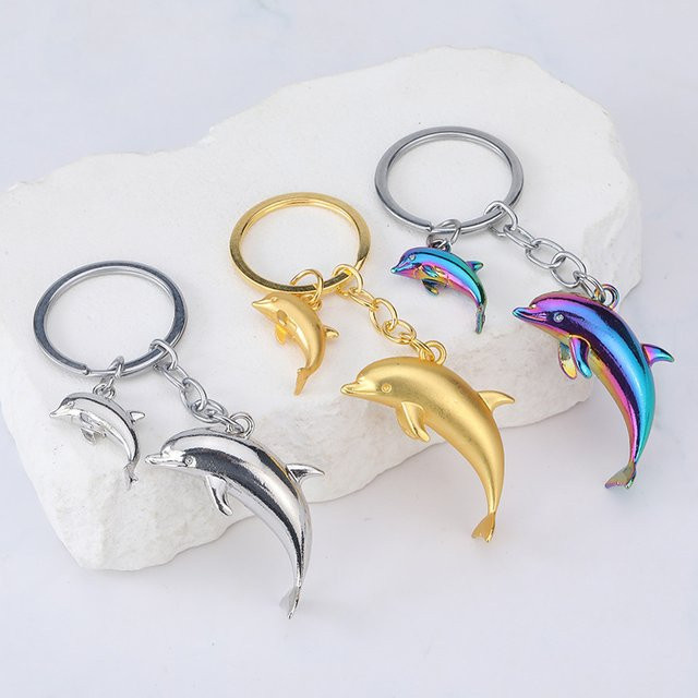 CHYVENEE Schlüsselanhänger Delfin, Legierung, Unisex - Bild 1