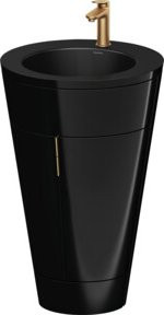 Duravit Waschtischunterschrank Starck 1 c-bonded Set in Schwarz Hochglanz, B/T/H: 56 x 86,4 x 60,5 cm - Bild 1