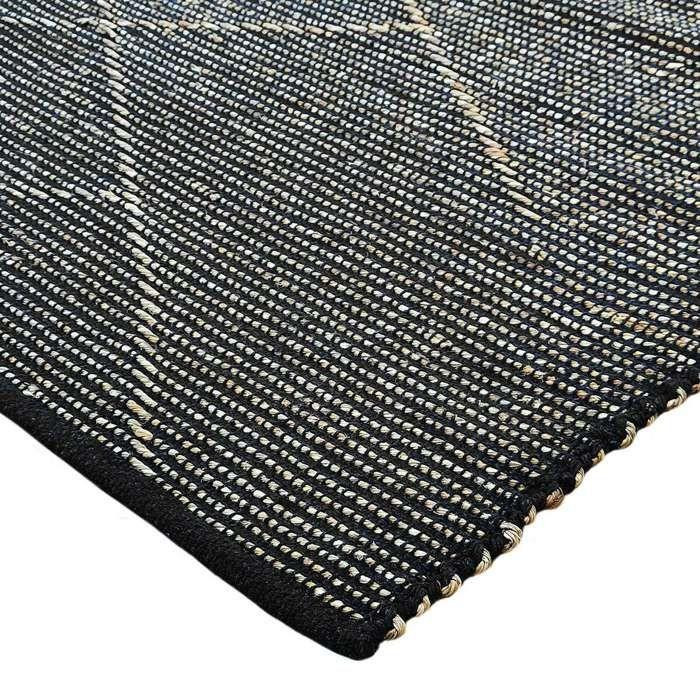 Wohnzimmerteppich CHIC TRIBAL aus Seegras mit schwarzem Stammesmuster B: 120 cm, T: 170 cm - Bild 3