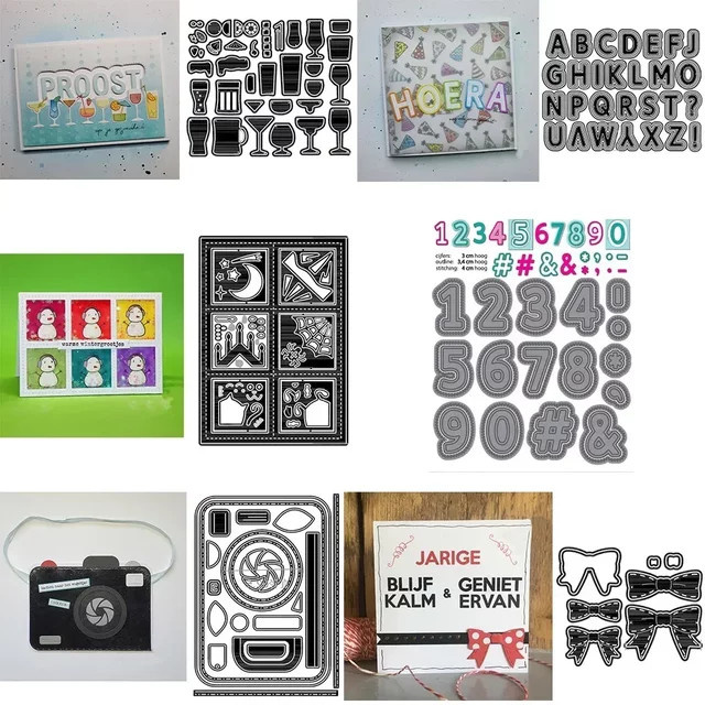 Metall Stanzformen mit Zahlen und Alphabeten für DIY Scrapbooking und Bastelarbeiten - Bild 1