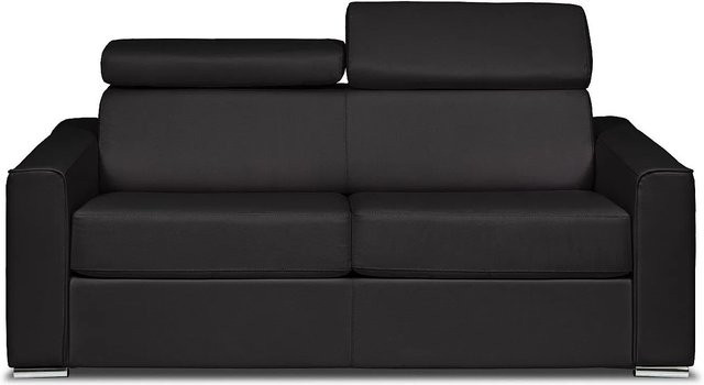 Schlafsofa Vizir von Vente-unique in Schwarz mit Kunstlederbezug, Breite: 196 cm - Bild 1