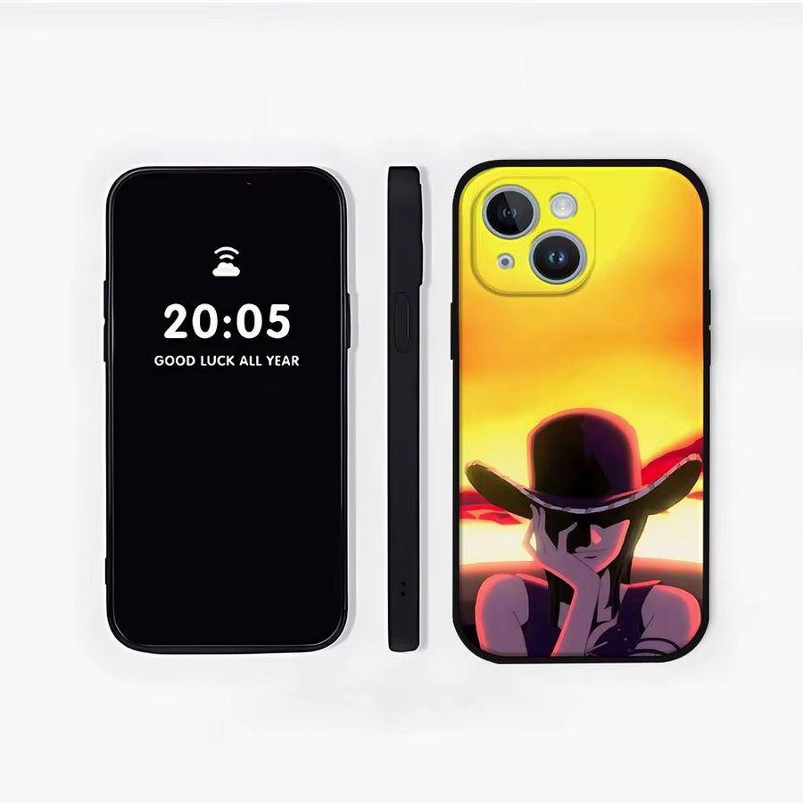 ONE PIECE N-Nico Robin-S Handyhülle aus schwarzem Silikon für iPhone 11 12 13 14 15 16 Pro Max Mini X Xs XR - Bild 2