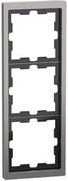 Merten System Design Rahmen Abdeckung 3-fach in Nickelmetallic/Silber/Grau MEG4030-6550 - Bild 1