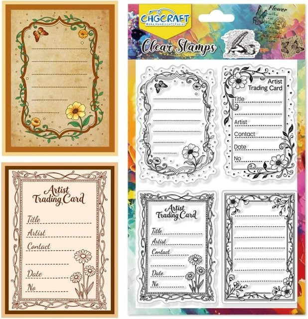 Transparenter Gänseblümchen Blumen Stempel im Vintage-Design für Künstler und Sammelkarten - Bild 1