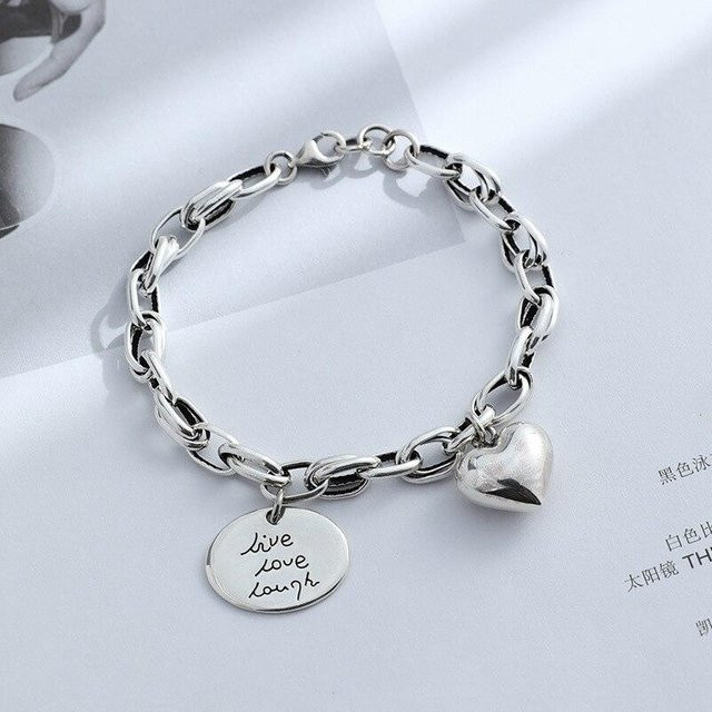 Armband 925 Silber, Herz, Damen, 19,5 cm - Bild 1
