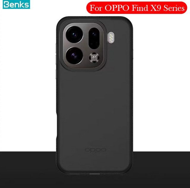 Benks Schutzhülle für OPPO Find X9 Pro mit matter Rückseite in Schwarz und Transparent - Bild 1