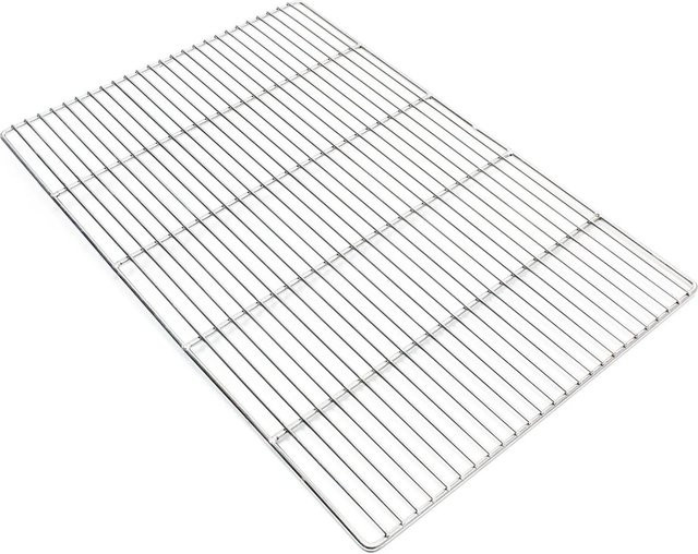Wiltec Grillrost aus Edelstahl V2A in Silber, B/T: 60 x 40 cm - Bild 1
