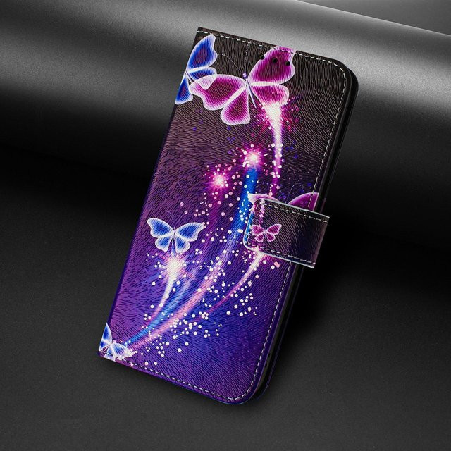 DDUP Lederhülle mit Magnetverschluss und Kartenhalter in Lila für Blackview Wave 6C, Blackview Shark 8, Oscal Tiger 12, Blackview A53 und Blackview Oscal Modern 8 - Bild 1