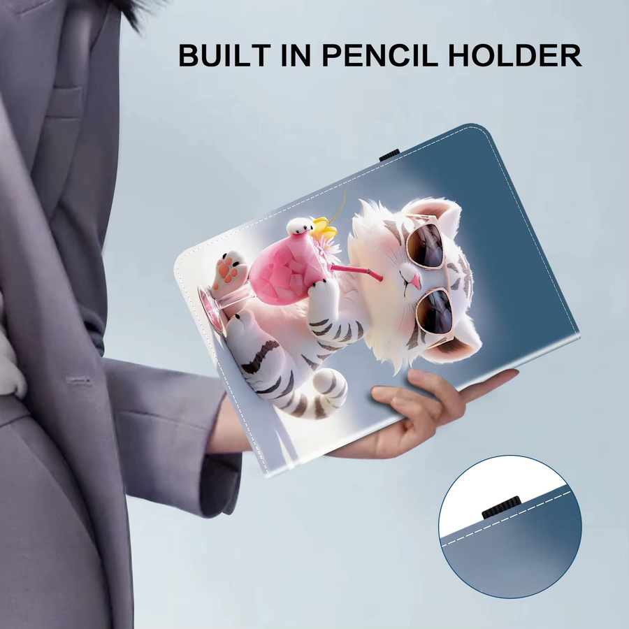 PU Ledertasche für Nokia T21 10,4 Zoll 2022, T20 10,4 2021 und T10 8,0 2022 mit Standfunktion in Multicolour - Bild 3