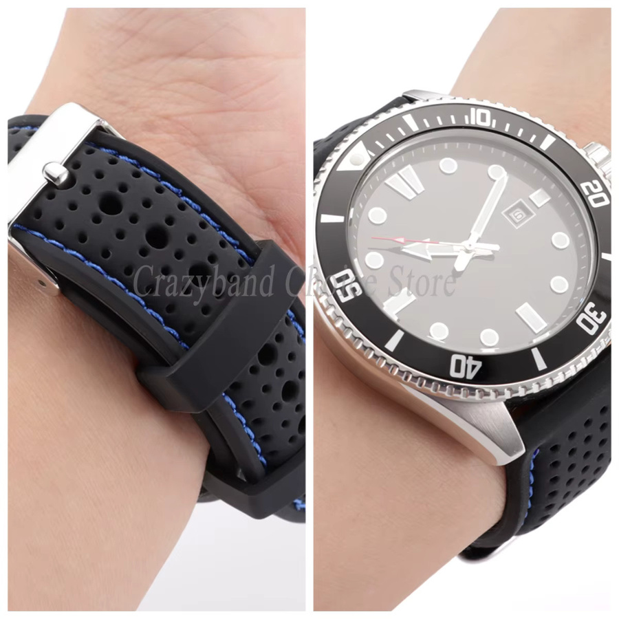 crazyband Uhrenarmband Silikon, Schwarz, Herren - Bild 3
