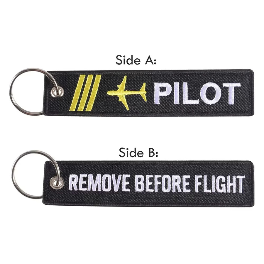 Schlüsselanhänger Remove Before Flight, Stickerei, Unisex, 3 Stück - Bild 2