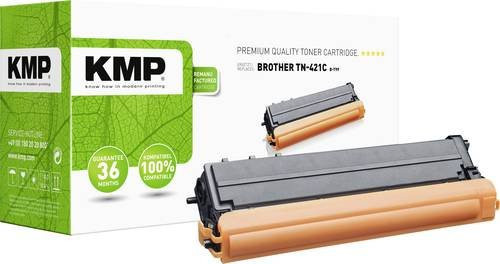 KMP Tonerkassette Cyan kompatibel mit Brother TN-421C und TN421C für Laserdrucker mit einer Reichweite von 1800 Seiten - Bild 1