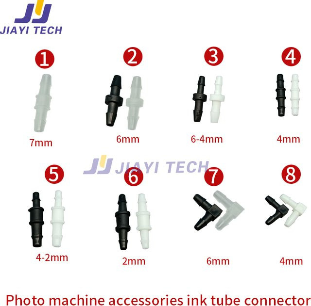 10er Paket Tinte Rohr Stecker Gerade und L Form für Epson XP600 DX5 DX7 Drucker in Weiß - Bild 1