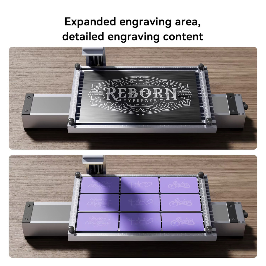 Original-Erweiterungsteile-Kit für LONGER NANO 6W 12W PRO DUO Graviermaschine mit größerer Arbeitsfläche, B/T: 33,0 x 12,0 cm - Bild 5