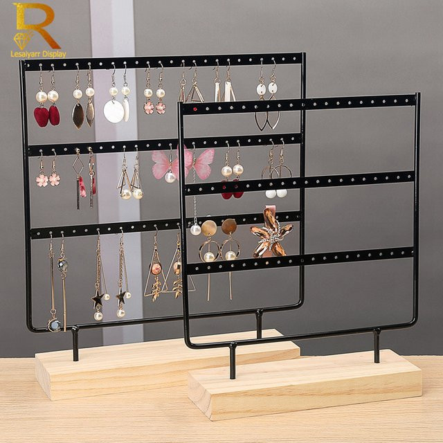 Lesaiyarr Ohrringe Display Stand, Metall, Massivholz - Bild 1