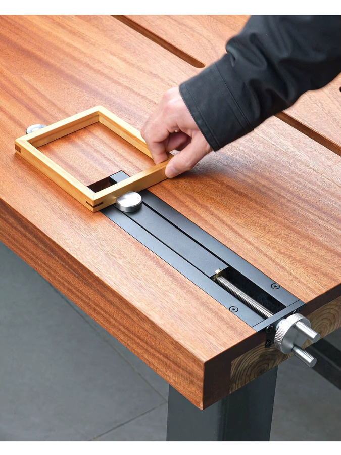 LTOOLS Präzisions-Schraubstock aus Aluminiumlegierung für die Holzbearbeitung, Schwarz, 20mm Loch - Bild 7