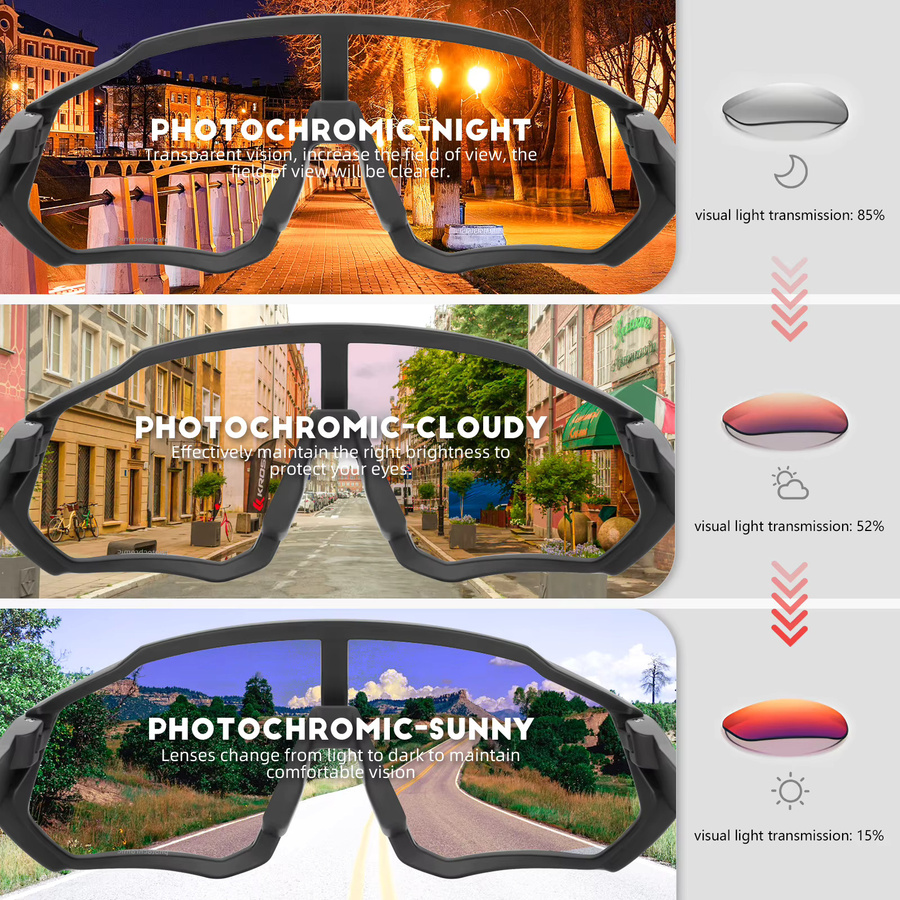 KAPVOE Sonnenbrille Photochrom, Vollrand, Black, Unisex, Kunststoff - Bild 3