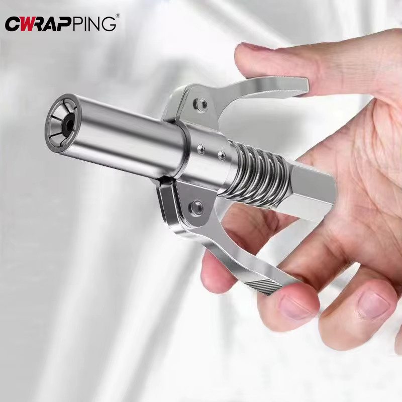 Fettpistole mit 10000 PSI und Quick Release Koppler für Auto und Reparaturwerkzeuge in Silber - Bild 3