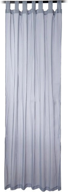 Relaxdays Vorhänge mit Schlaufen aus Polyester, Silber, halbtransparent, 2er Set, Höhe: 245 cm, Breite: 140 cm - Bild 1