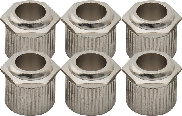 Musiclily Stimmwirbel-Adapter aus massivem Messing für Vintage auf moderne Sechskant-Tuner, Konvertierungsbuchsen 6 mm bis 10 mm, 6er-Set, Gold und Silber - Bild 1